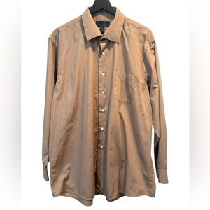Alexander Julian Colours Tan Dress Shirt With Classic Collar Size XL(17-…